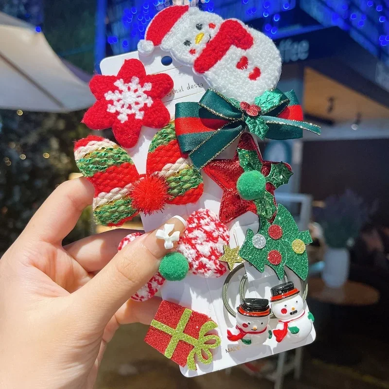 Pinzas para el cabello navideñas estilo princesa niña y bebé - imagen 5