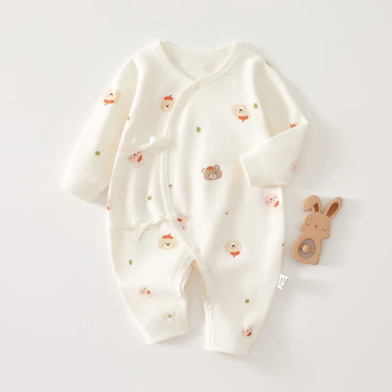Mono de algodón para recién nacido con estampado