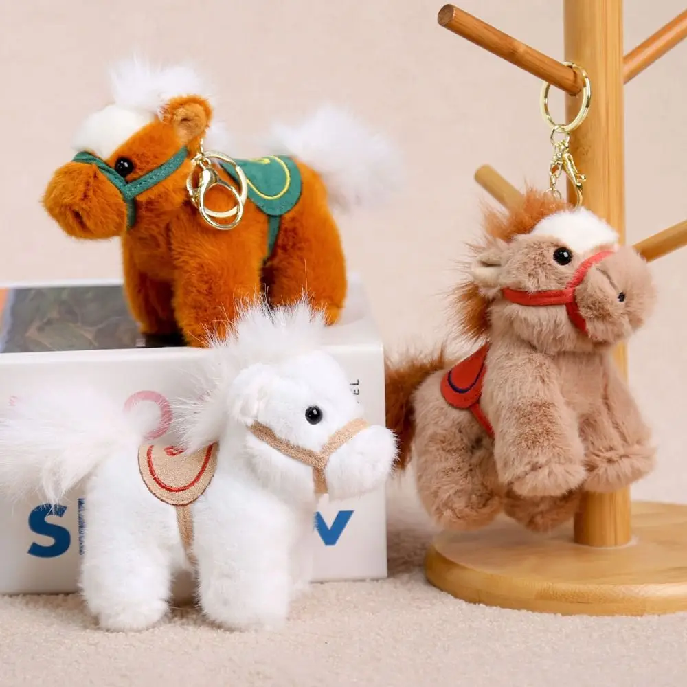 Llavero de peluche de caballo estilo vintage chino, suave - imagen 4
