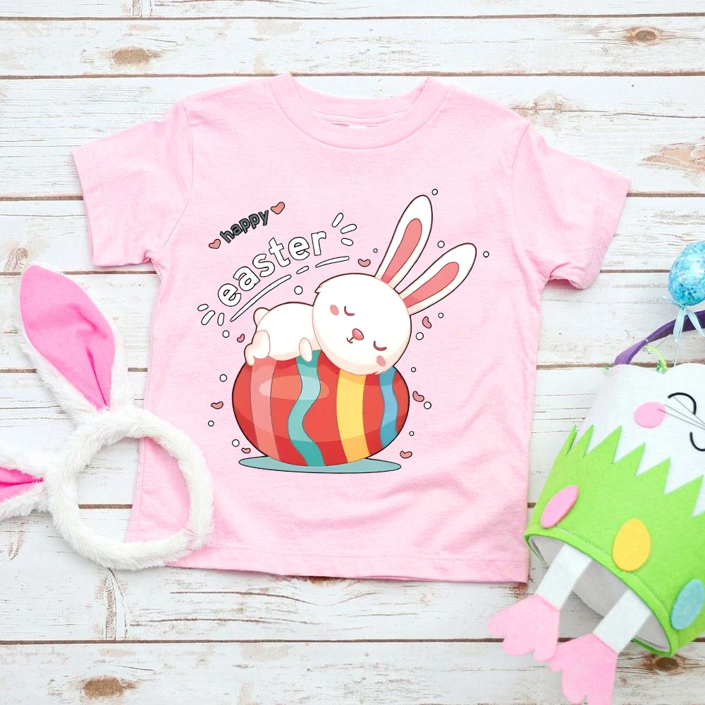 Camiseta rosa infantil