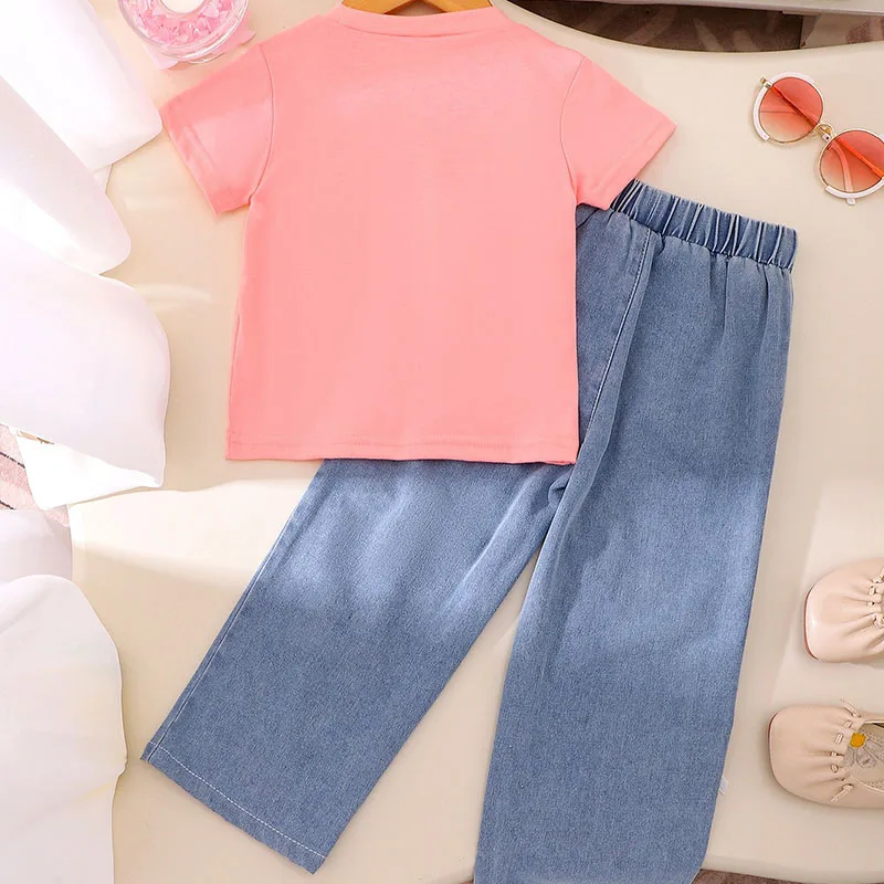 Conjunto verano bebé: top lazo algodón + vaqueros - imagen 4