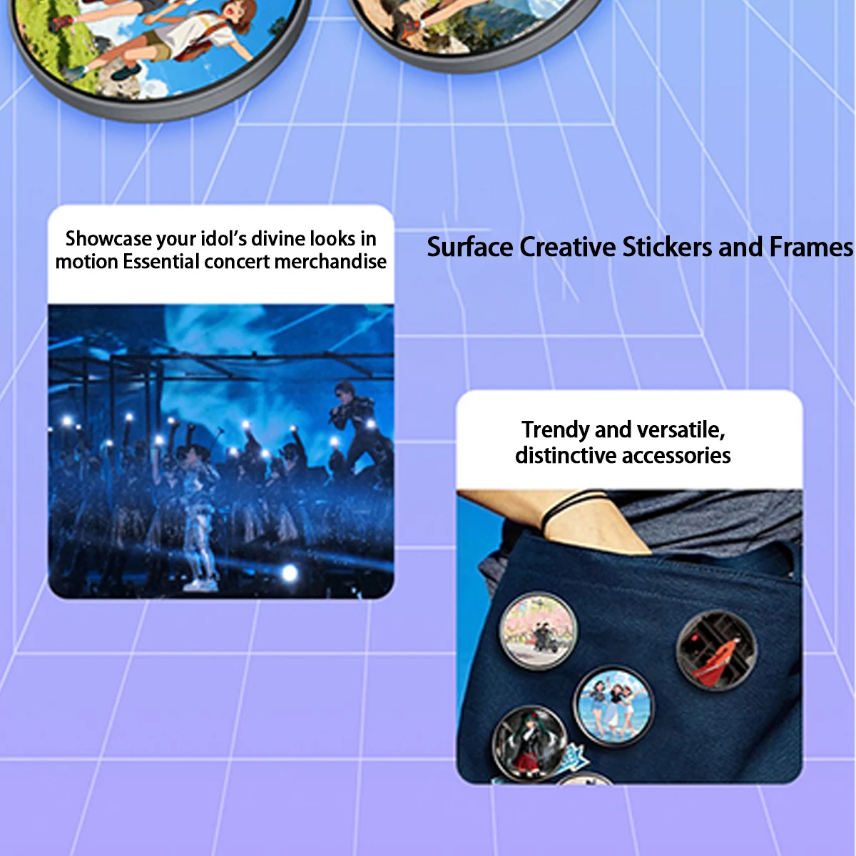 Pin coleccionista anime con pantalla digital recargable tipo píxel - imagen 4