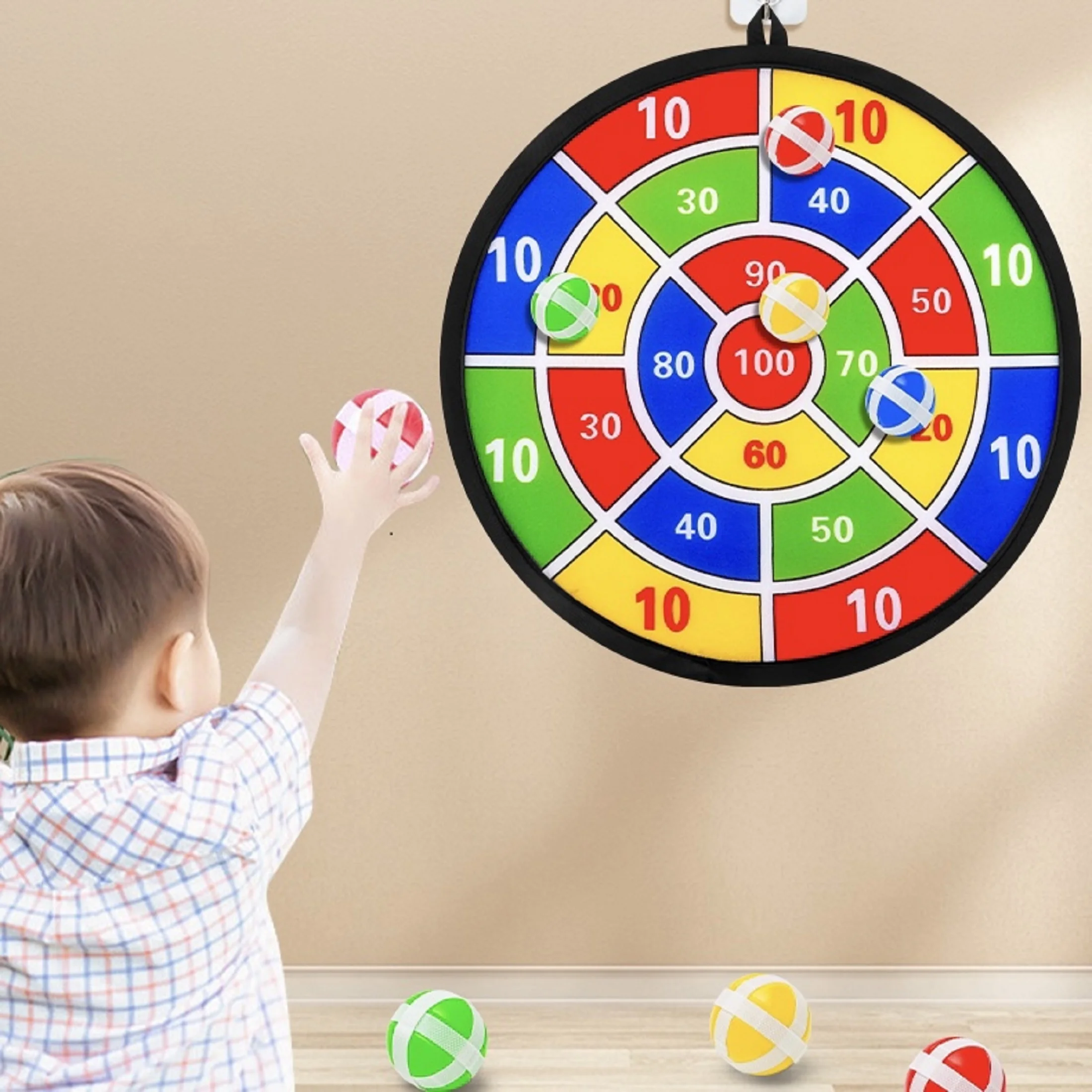 Juego de dardos plegable para niños – Tablero grande interior y exterior - imagen 3
