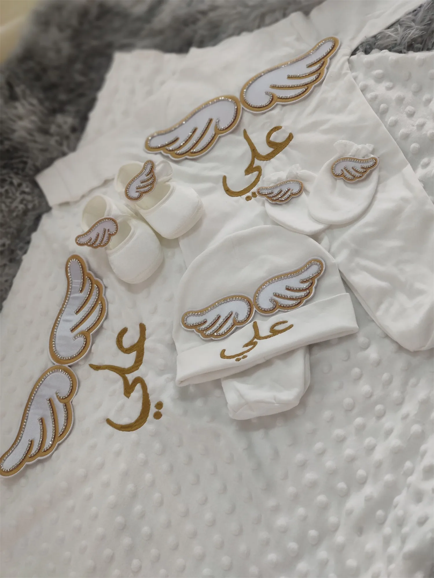 Traje de ángel blanco para bebé de ceremonia y fotos - imagen 3