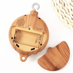 Campana para cuna caja de música giratoria colgante en madera infantil