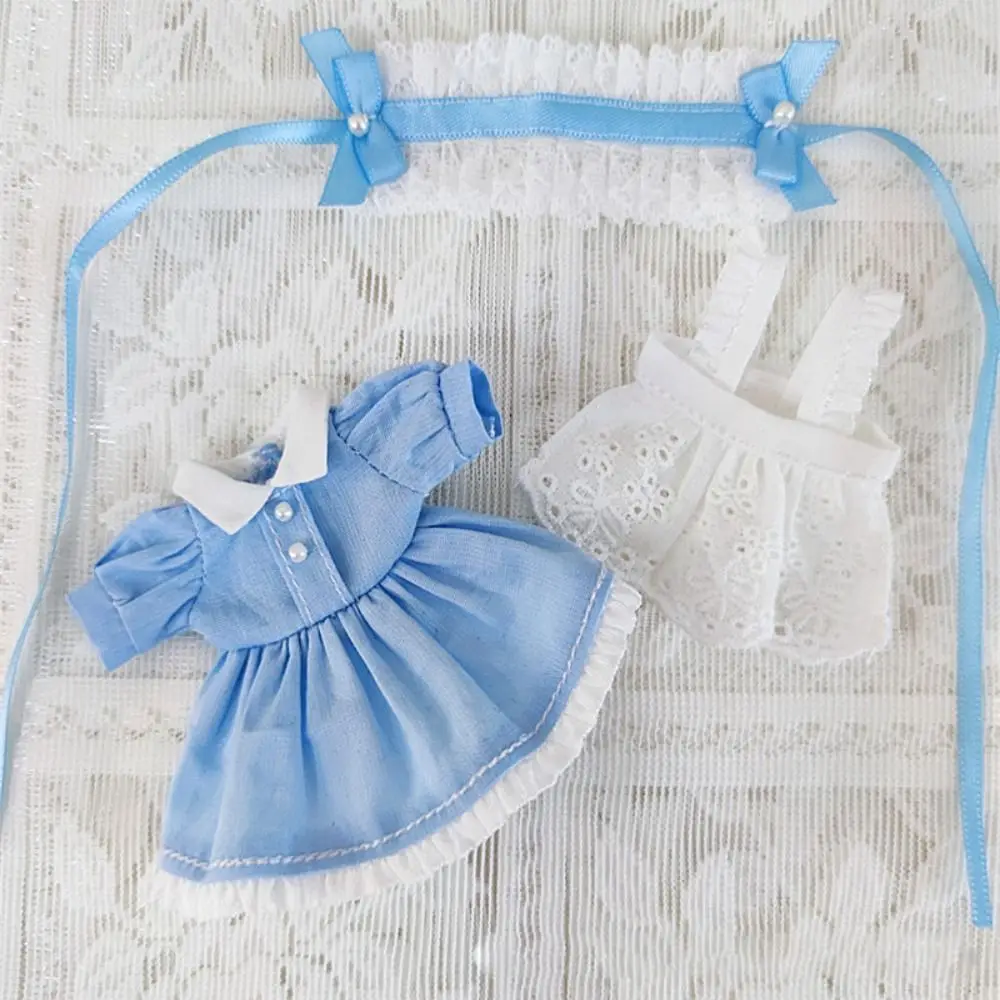 Vestido de sirvienta con encaje para OB11