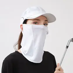 Pañuelo facial con protección UV transpirable de malla cubre cuello