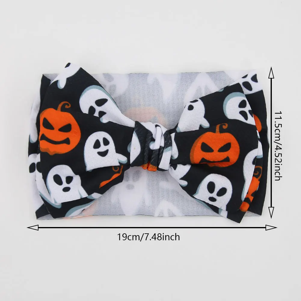 Diademas Halloween para bebé – Estampado fantasma con lazo - imagen 5