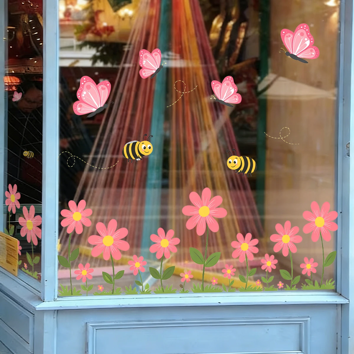 Pegatina estática para ventana de primavera y Pascua con margaritas - imagen 3