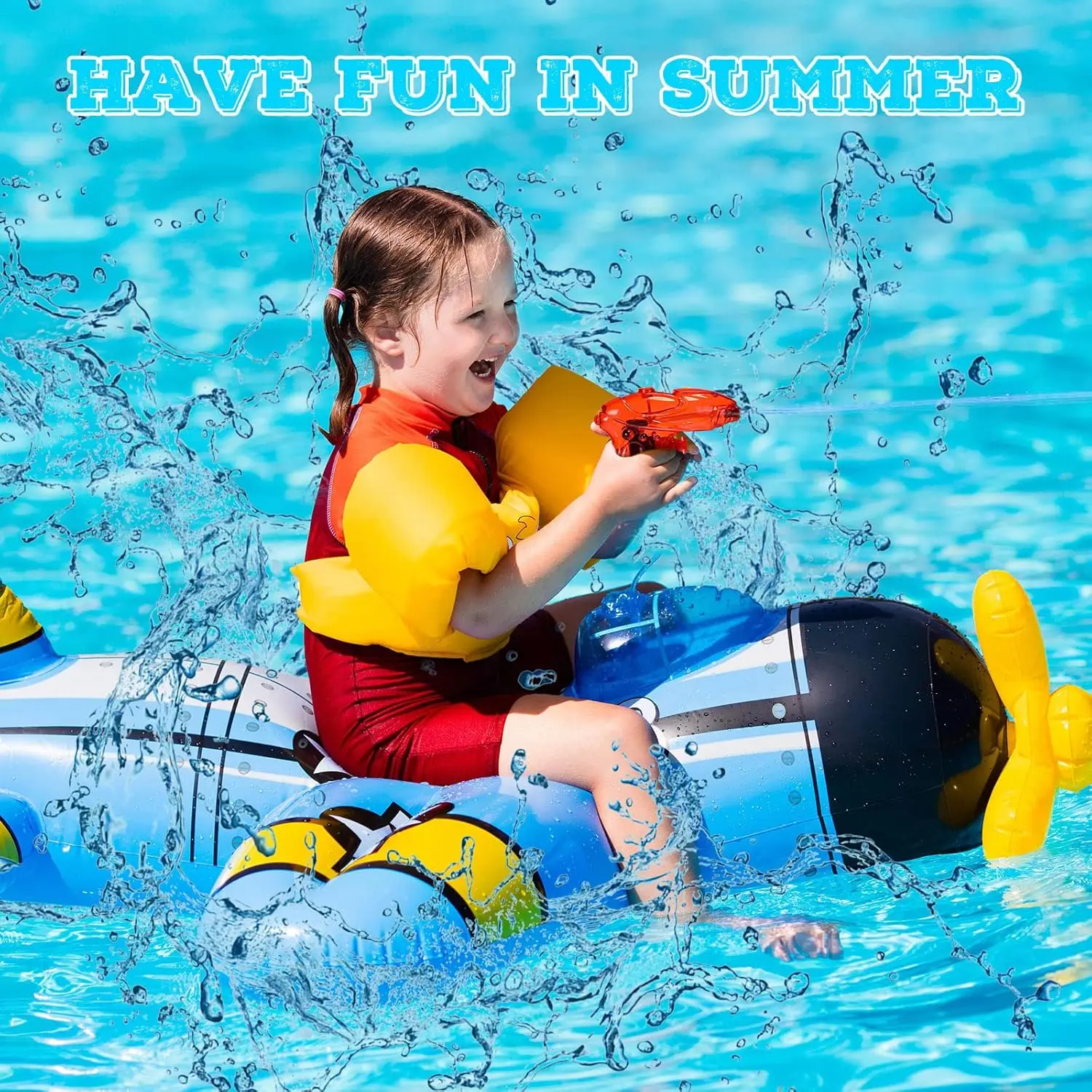 Pistola de agua infantil con chorro, pequeña y divertida para playa - imagen 2