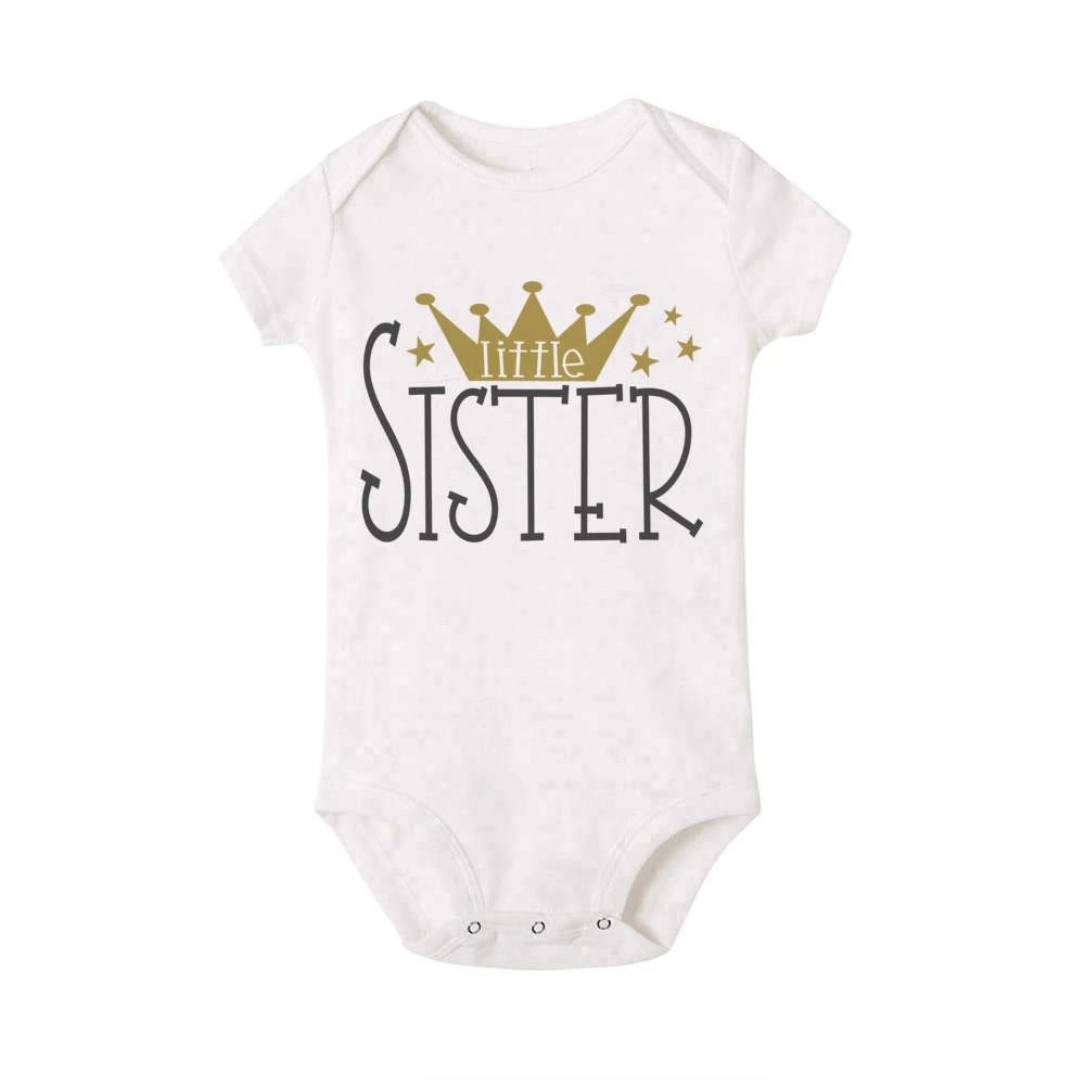 Conjunto verano – Camisetas corona para hermana mayor y bebé - imagen 5