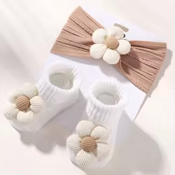 Diadema floral de nailon suave para bebé niña