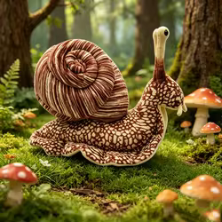 Peluche caracol realista suave con relleno de fibra para niños
