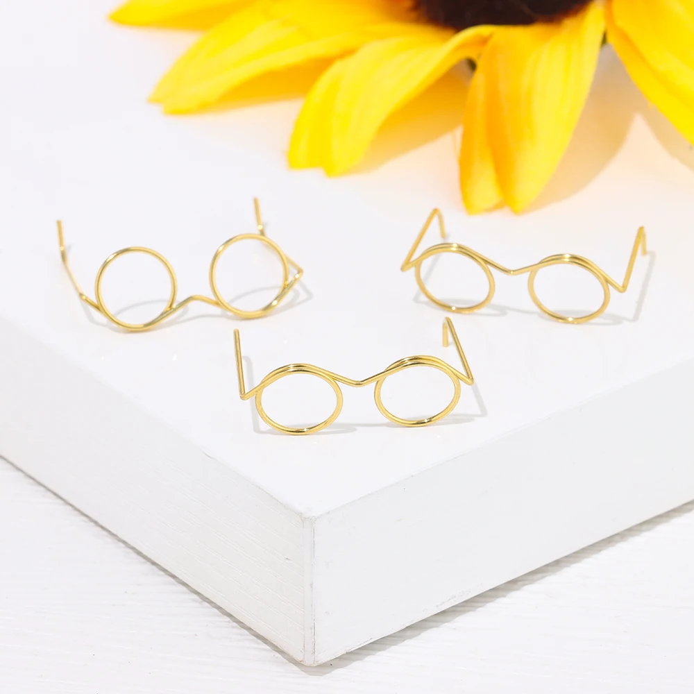 Gafas metal retro redondas para muñecas – Accesorio DIY - imagen 4