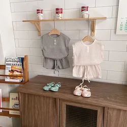 Milangel Conjunto verano bebé algodón – Camiseta y pantalón corto