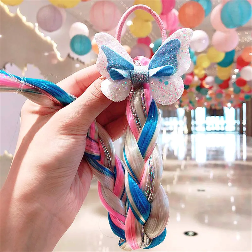 Lazo de pelo arcoíris para niña – Accesorios princesa sin daños - imagen 2