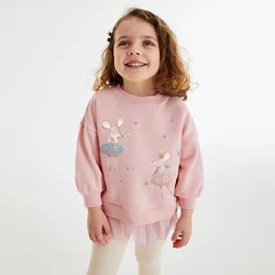 Sudadera con capucha de malla dibujos animados para niñas
