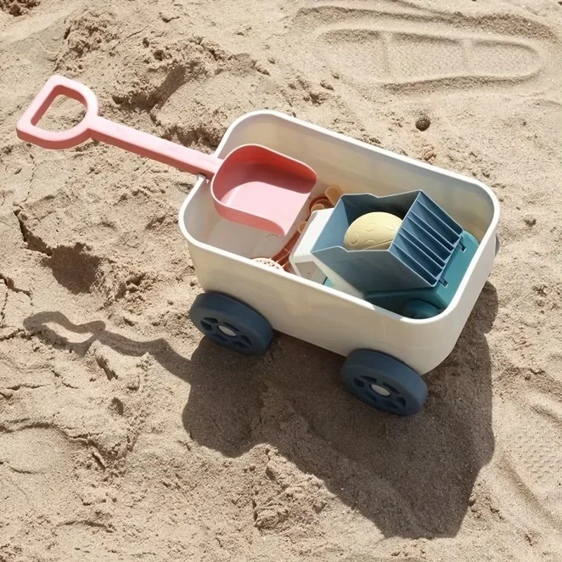 Juguetes de playa con carretilla, camión volquete y palas - imagen 3