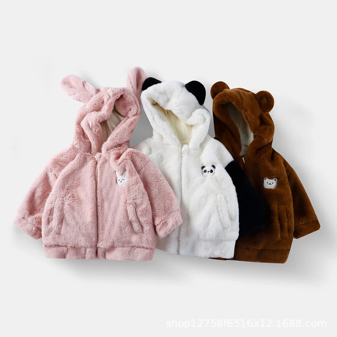 Chaqueta acolchada infantil con capucha cálida para invierno unisex - imagen 2