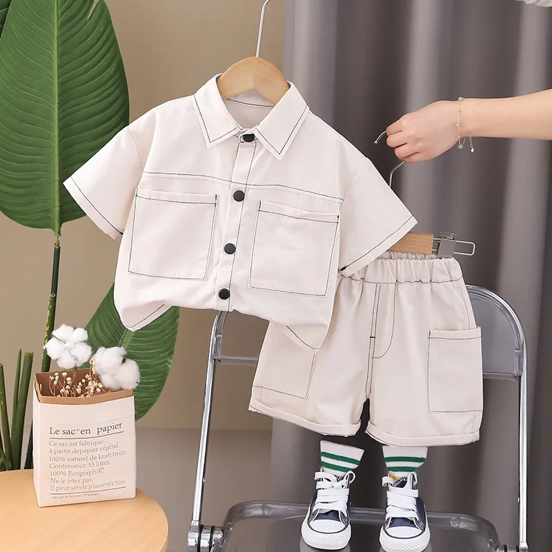 Conjunto de verano bebé: camisa manga corta y pantalón corto - imagen 3