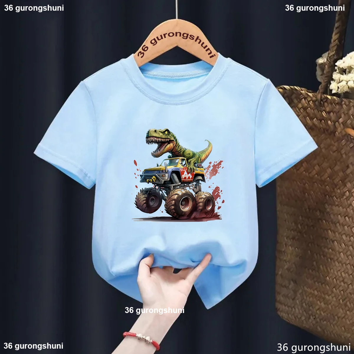 Camiseta infantil con dinosaurios y monstruos para niños - imagen 5