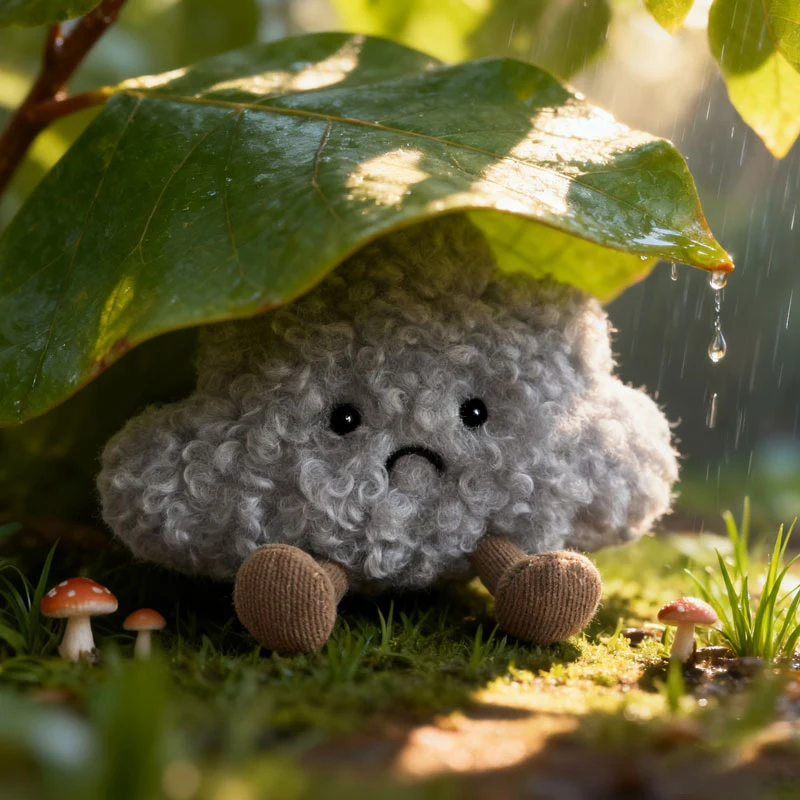 Peluche almohada de nubes grises suave, regalo para niños - imagen 3