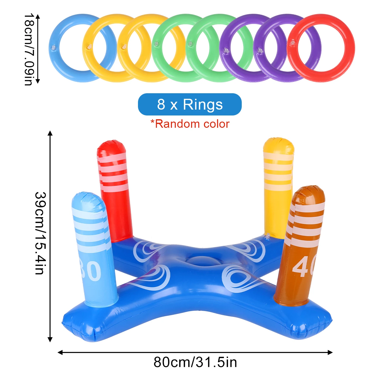 Juego inflable de anillos flotantes para piscina lanzamiento infantil - imagen 4