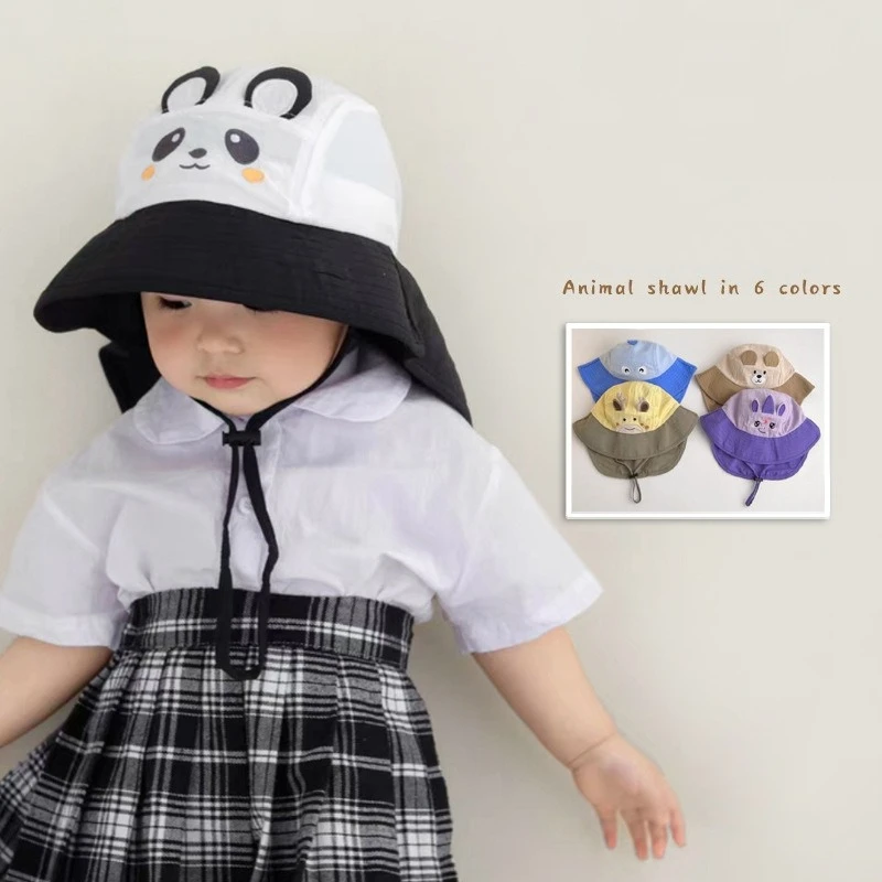 Gorra de pesca bebé con protección UV, ala ancha y solapa para cuello - imagen 3