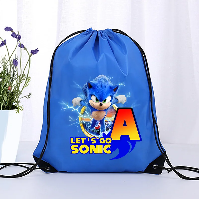 Bolsa con cordón Sonics azul para almacenamiento infantil tierno - imagen 3