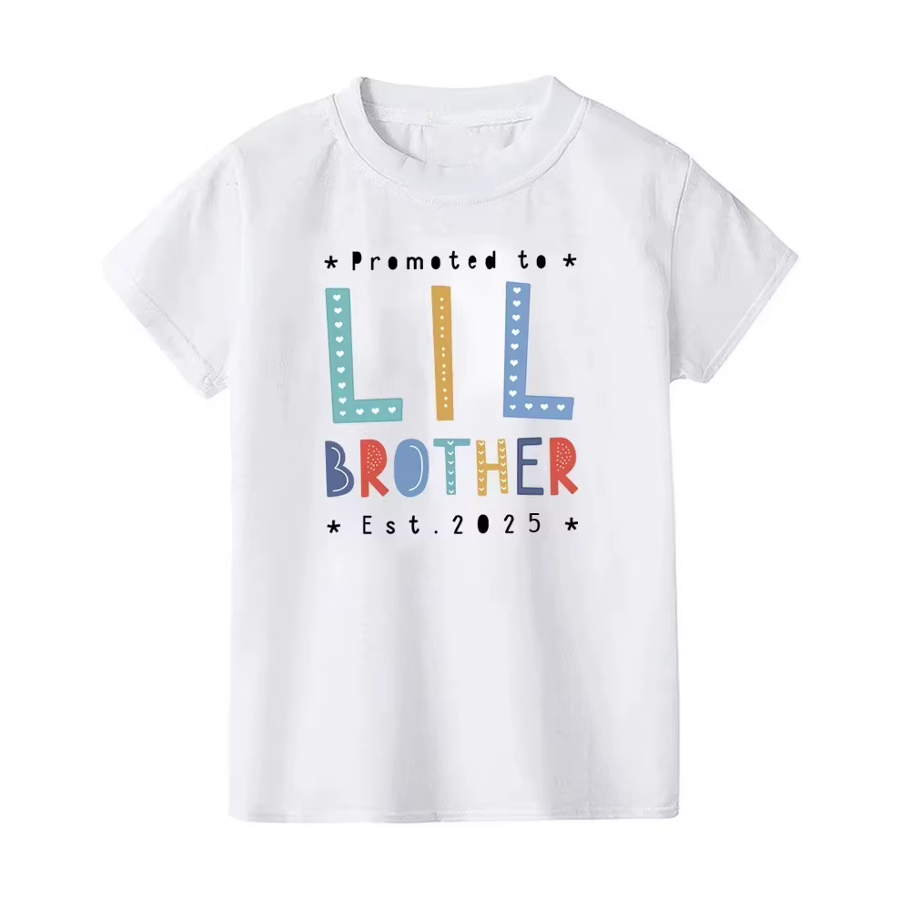 Camiseta a juego Big Bro Little Sis para hermanos – Cuello redondo - imagen 4