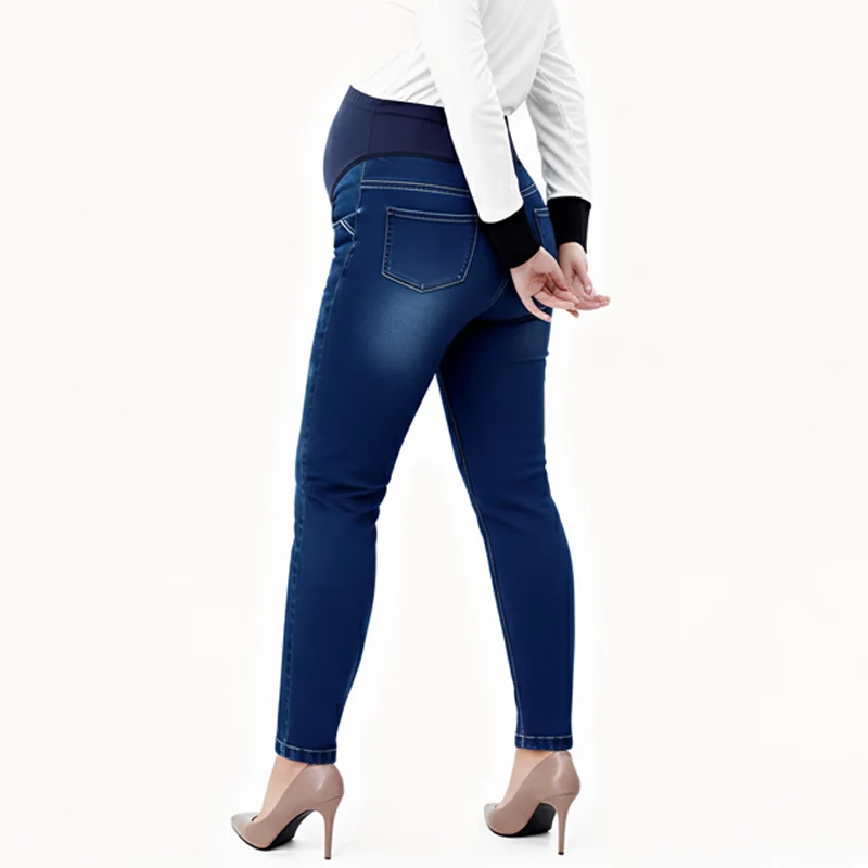 Pantalones premamá de cintura alta con banda elástica de sujeción - imagen 5