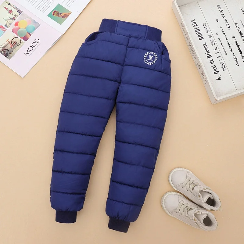 Pantalones de invierno acolchados tipo chándal cálidos para niños - imagen 4