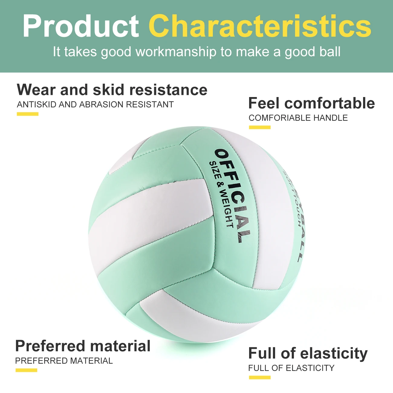 Voleibol grueso de primera calidad, suave y duradero para entrenar - imagen 4