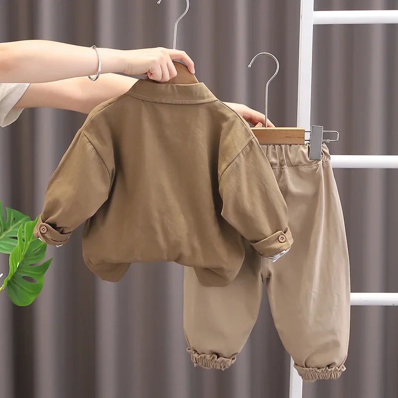Conjunto de otoño para bebé de 3 piezas: camisa, camiseta y pantalón - imagen 4