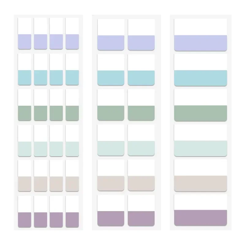 Pestañas adhesivas reutilizables de colores para manualidades