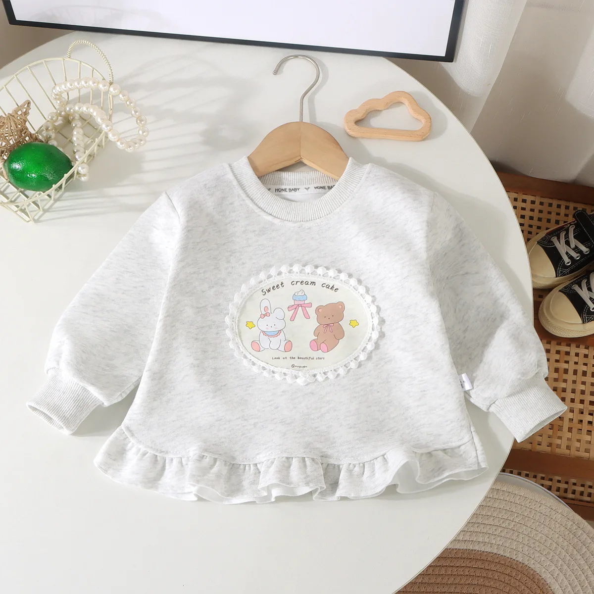 Sudadera de niña cuello redondo estampado dibujos animados primavera - imagen 3