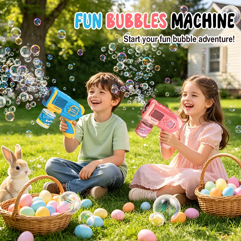 Pistola de burbujas eléctrica manual con luz LED para niños - imagen 4