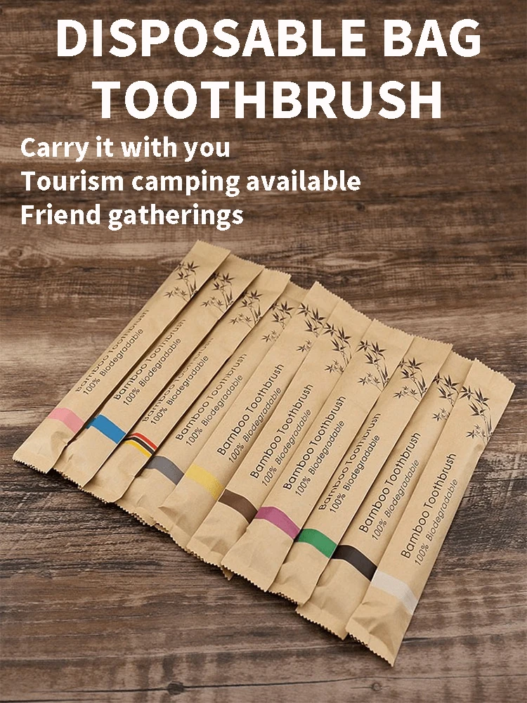 Cepillos de dientes desechables para viaje con cerdas suaves