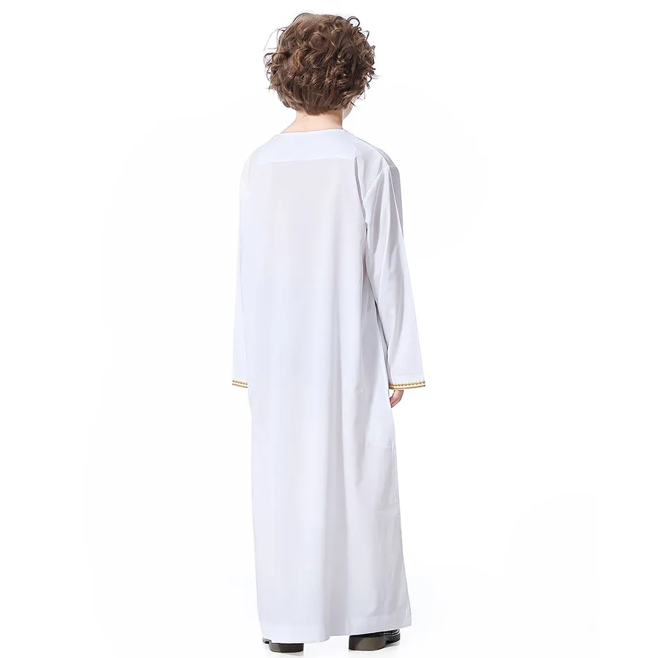 Thobe árabe tradicional para niño – Algodón ligero de verano - imagen 5