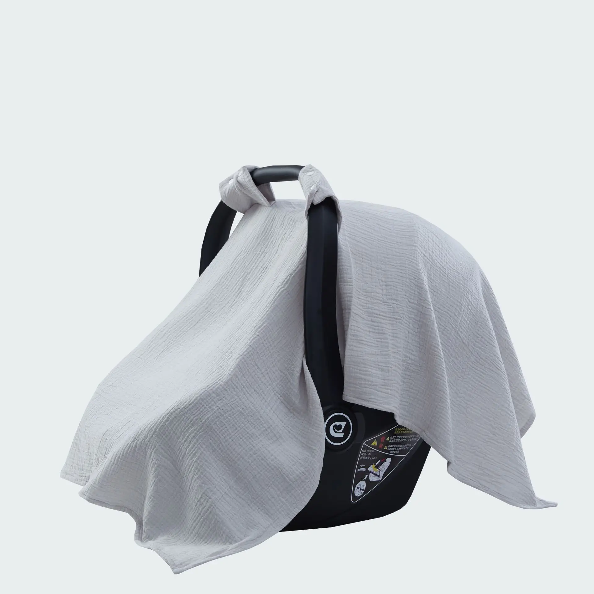 Funda muselina de algodón para cochecito – Manta gasa con parasol - imagen 3