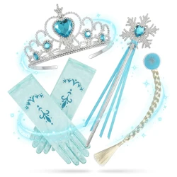 Accesorios de disfraz de princesa para niña con corona y varita