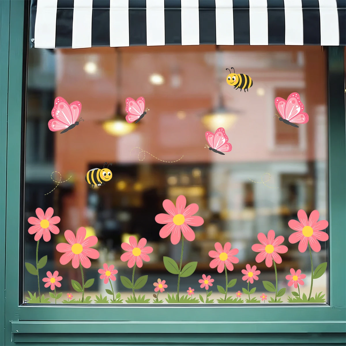 Pegatina estática para ventana de primavera y Pascua con margaritas - imagen 2