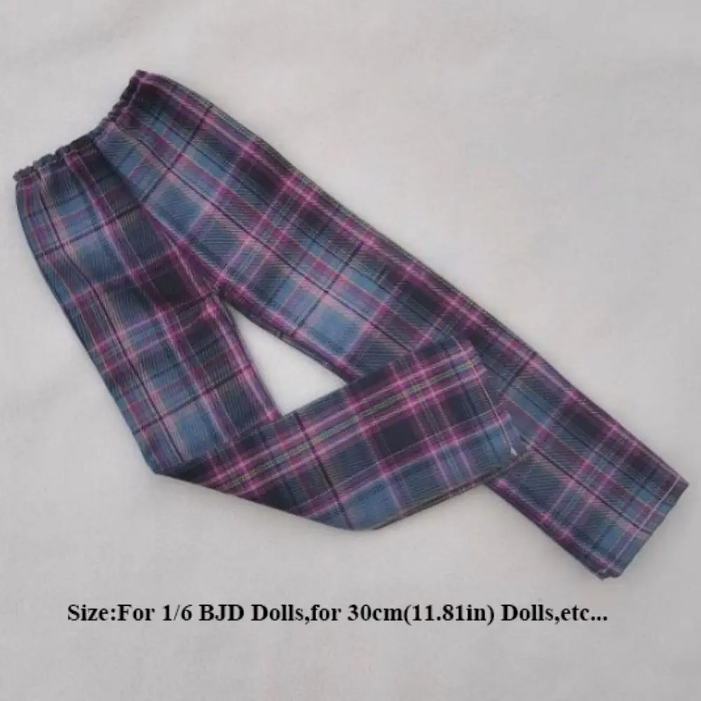 Pantalones a cuadros para muñecas BJD 1/6