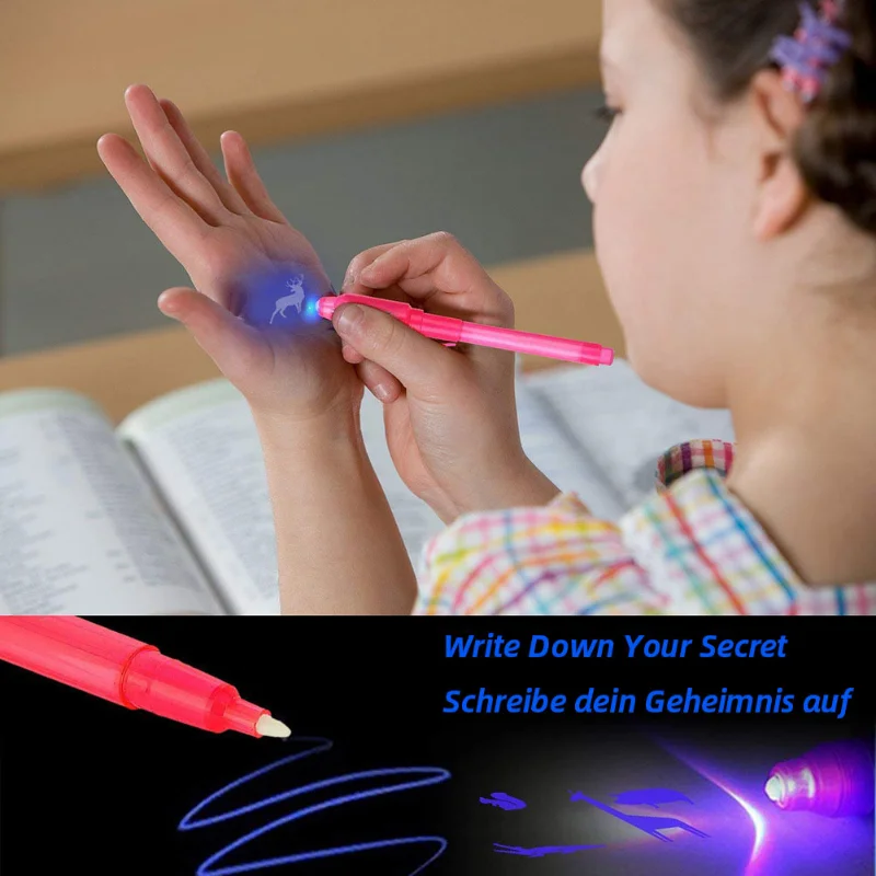 Bolígrafo UV LED luminoso para niños - imagen 2