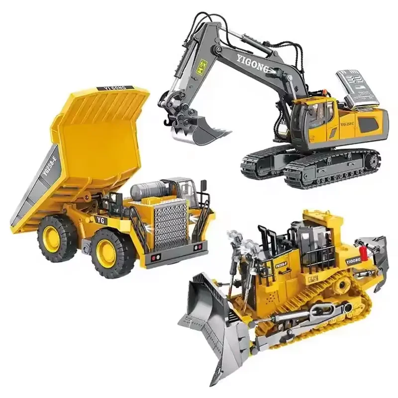 Coche de control remoto con excavadora y bulldozer para niños - imagen 5
