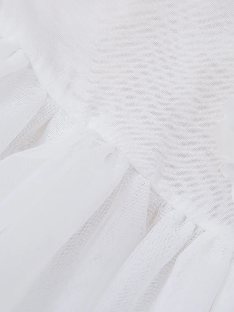Vestido bautizo niña gasa blanca para ceremonia de bebé - imagen 4