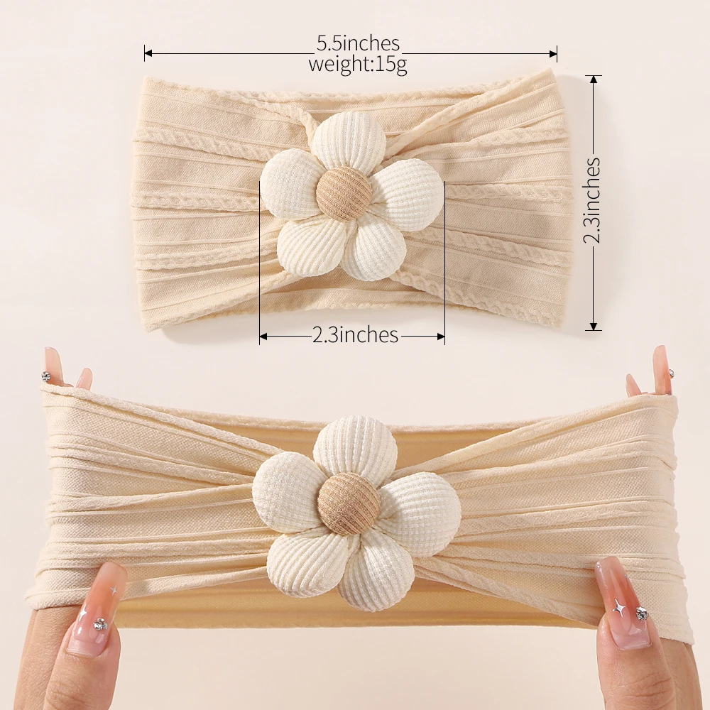 Pañuelo de nailon con flores para bebé recién nacida - imagen 2