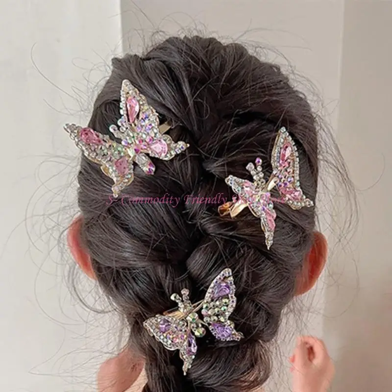 Horquillas mariposa para niñas 85AE: pinzas de aleación dulces - imagen 2