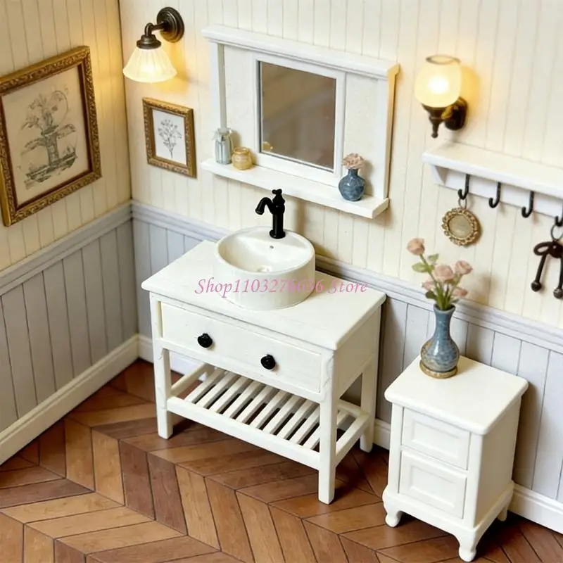 Fregadero de juguete miniatura plástico artístico para baño - imagen 4