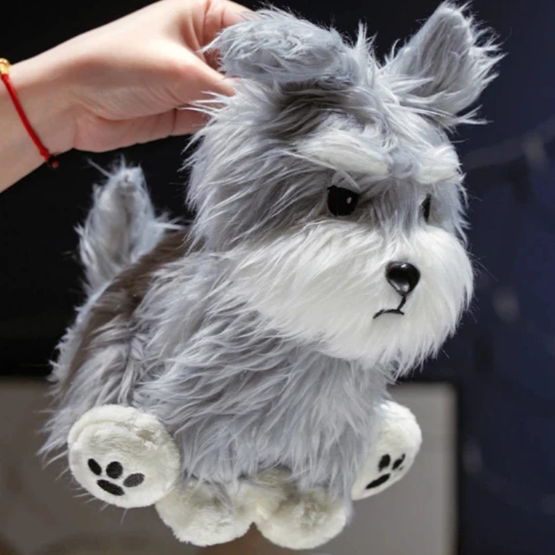 Peluche schnauzer dibujo animado, juguete suave para niños - imagen 4